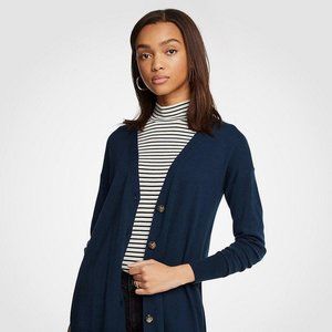 Ann Taylor Spruce Blue Boyfriend Cardigan